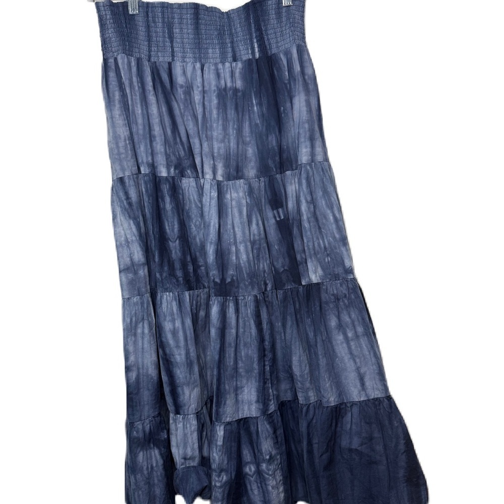 Mademoiselle sz M Casual Blue Tiered Skirt
